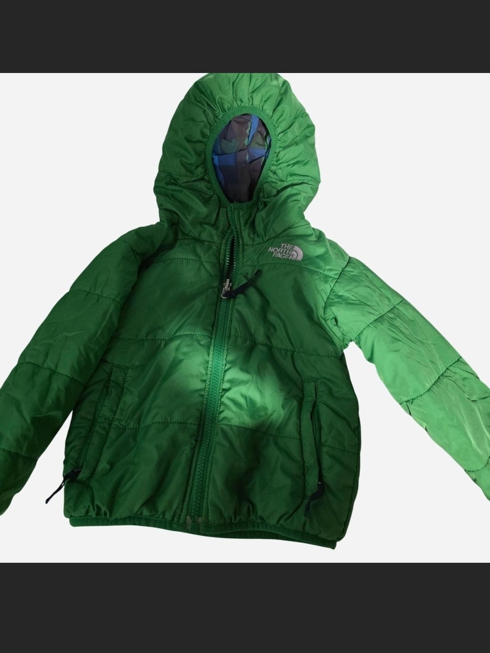The North Face Kids' Green Puffer Jacket with Hood